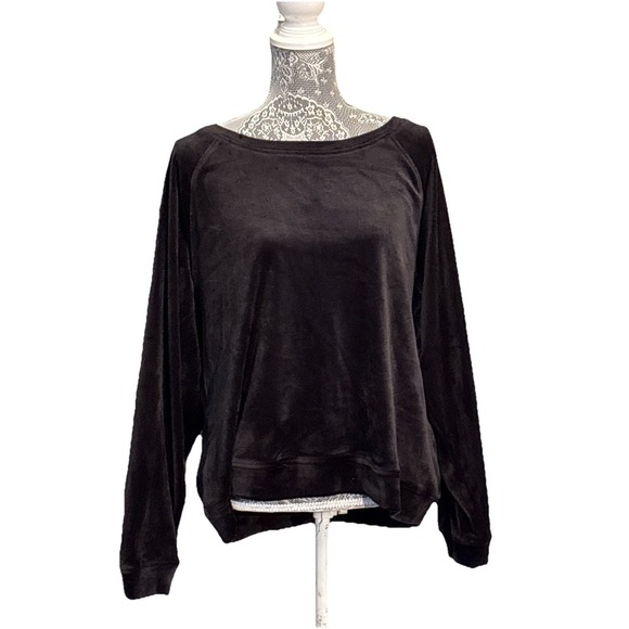 Gloria Vanderbilt Long Sleeve Super Soft Stretch Velour Top XL  NWT - Picture 1 of 7
